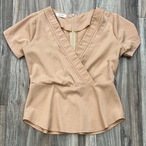 Moschino Tan Wrap Blouse